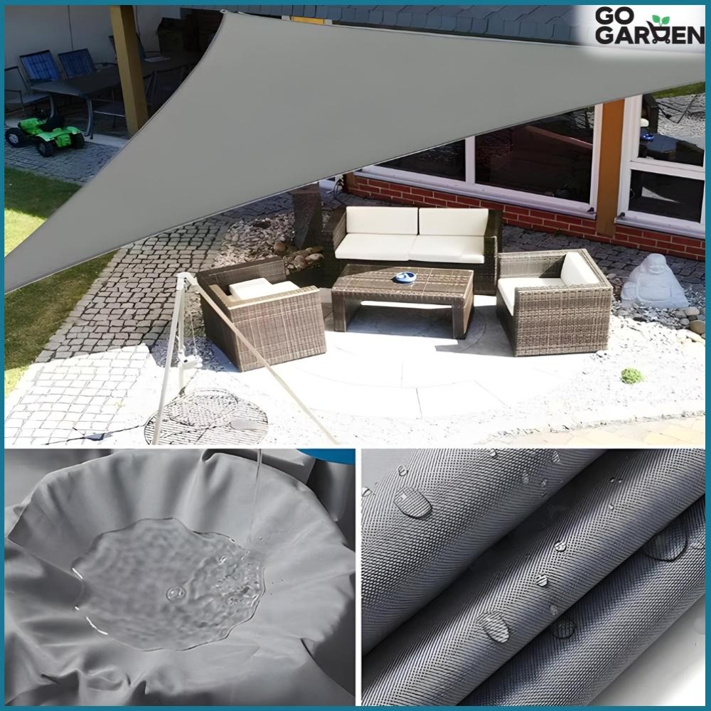 Shade sail sunshade gray premium canopy garden 5x5x7m