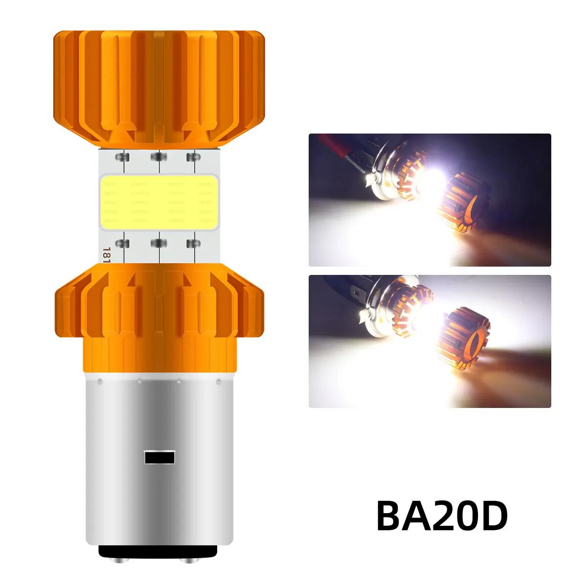 8smd chips ba20d led motorcycle High low light h6 Headlights H4 LED bulb motorcycle Scooter Headlamps Spotlight drl Fog lamp 12v