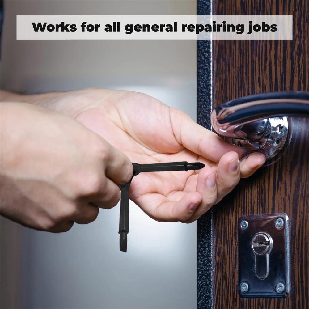 2pcs/1set New Camping Portable Screwdriver Outdoor Small Tools Cross and Square Combination