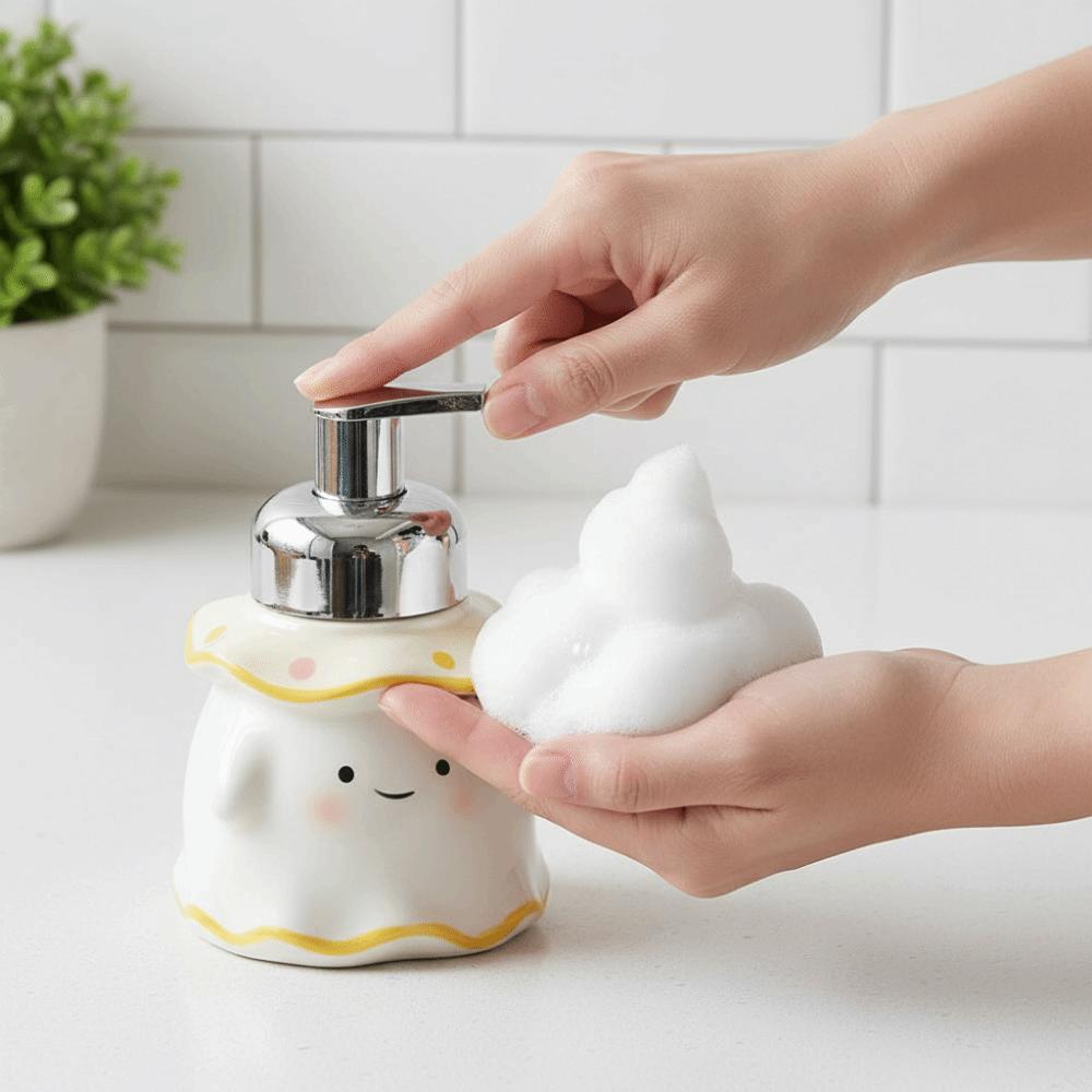 Separately Bottled Ceramic Soap Dispenser 200ML Hand Wash Bubbler Hotel Household