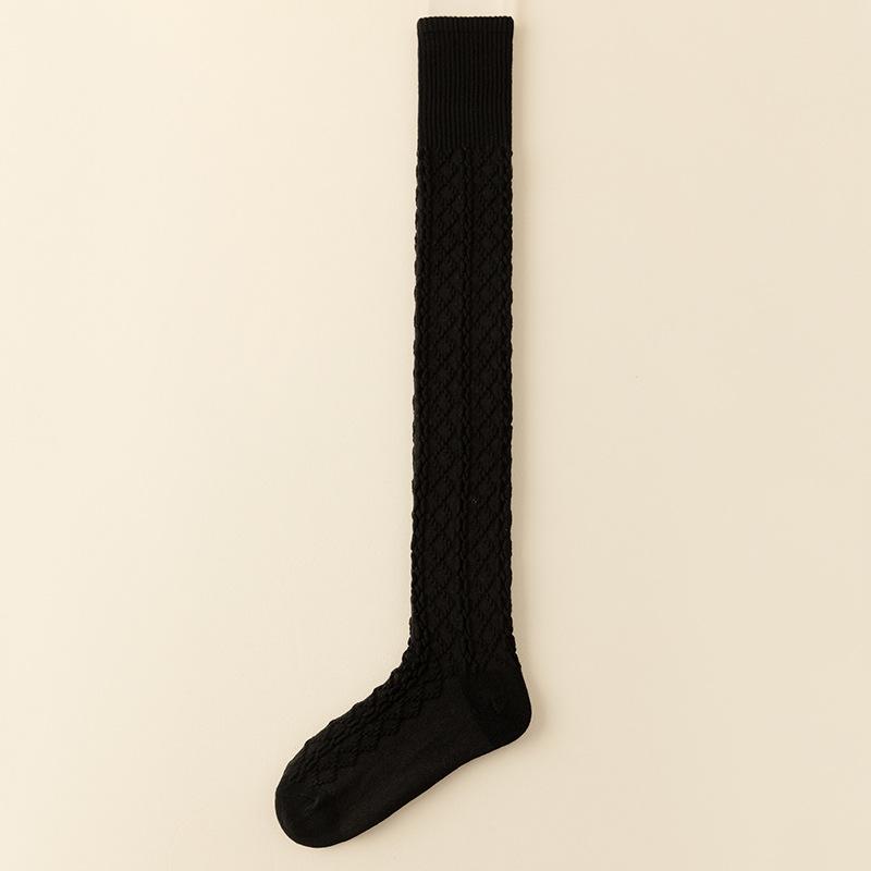 

Wool Knee-high Socks for Autumn and Winter, Thickened and Warm Thigh-high Calf Socks, Twisted and Versatile High Thigh-high Stockings 1 pair