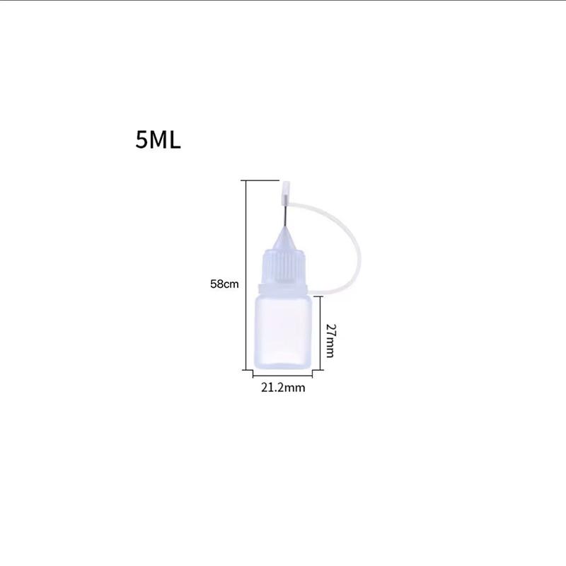 

5/10/20/30/50/100 мл многоразовый аппликатор для клея пластиковая бутылка для инъекций эфирного масла флакон для пигмента white 5ml