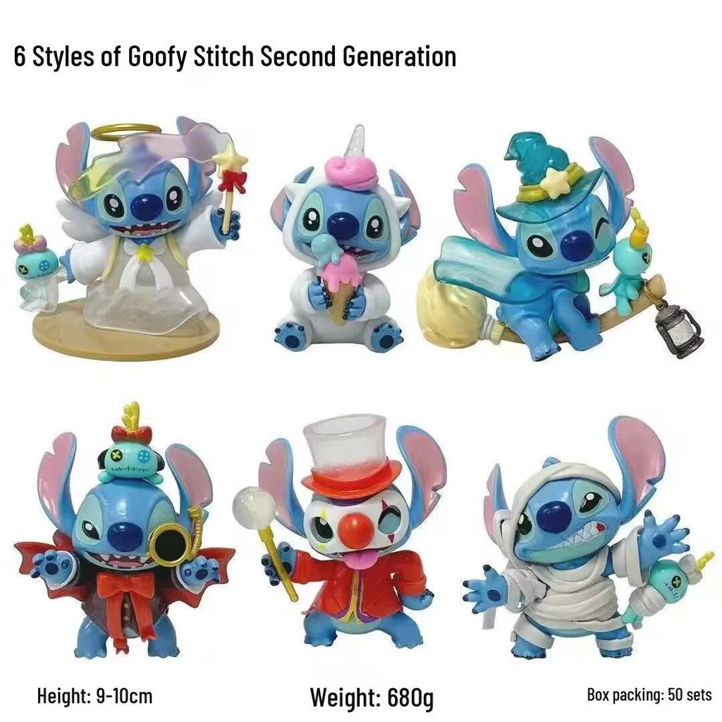 6 Styles Lilo & Stitch Halloween Party Monster Pumpkin Toy Figures