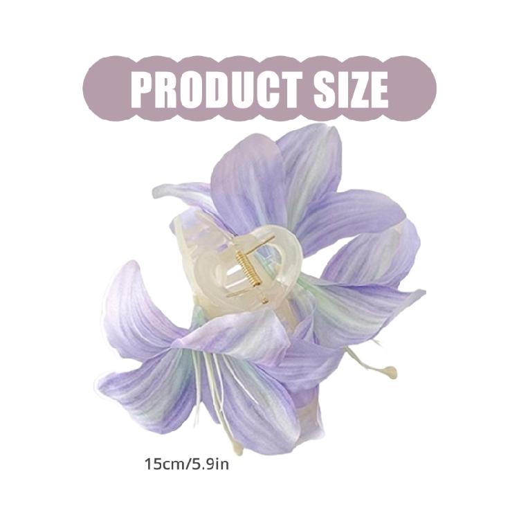 Eye Catching Flower Hair Clip Claw Elegant Floral Hair Accessories for Women with Realistic Design Stylish Hairpiece