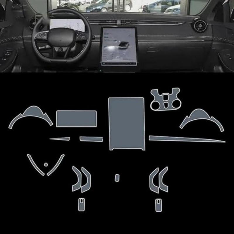 For Enovate ME5 - Car Interior Center Console Transparent TPU Protective Film Anti-scratch Sticker Left Hand Drive
