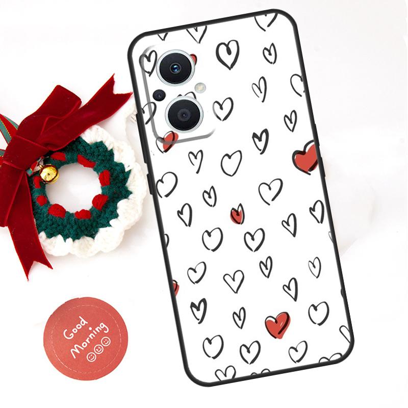 Heart Cartoon Girls Funda For OPPO Reno 8 Lite 10 11 12 13 14 Pro 11F 12F 13F 14F OPPO Find X8 X5 X6 X9 Pro Case