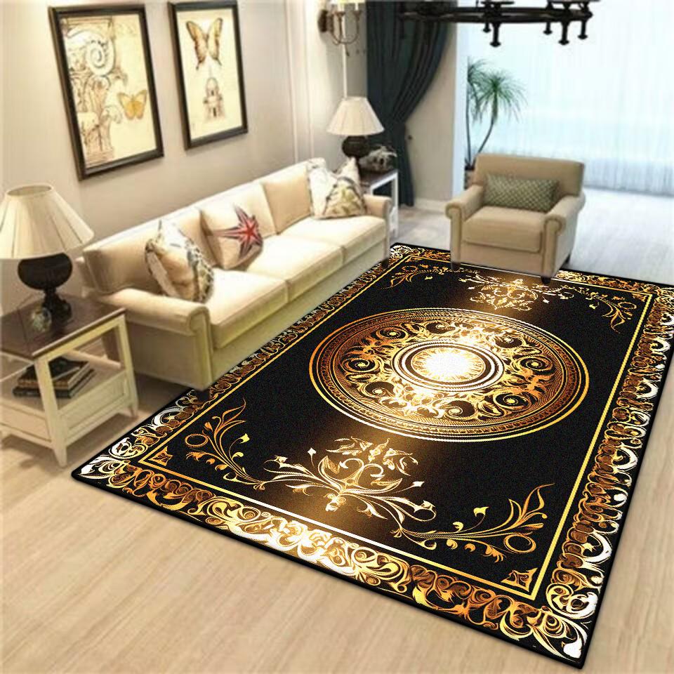 Modern Luxury Gold Large Living Room Carpet Home Decoration Luxury Non-slip Chinese Style Large Room Rugs Washable Rug Mat floor