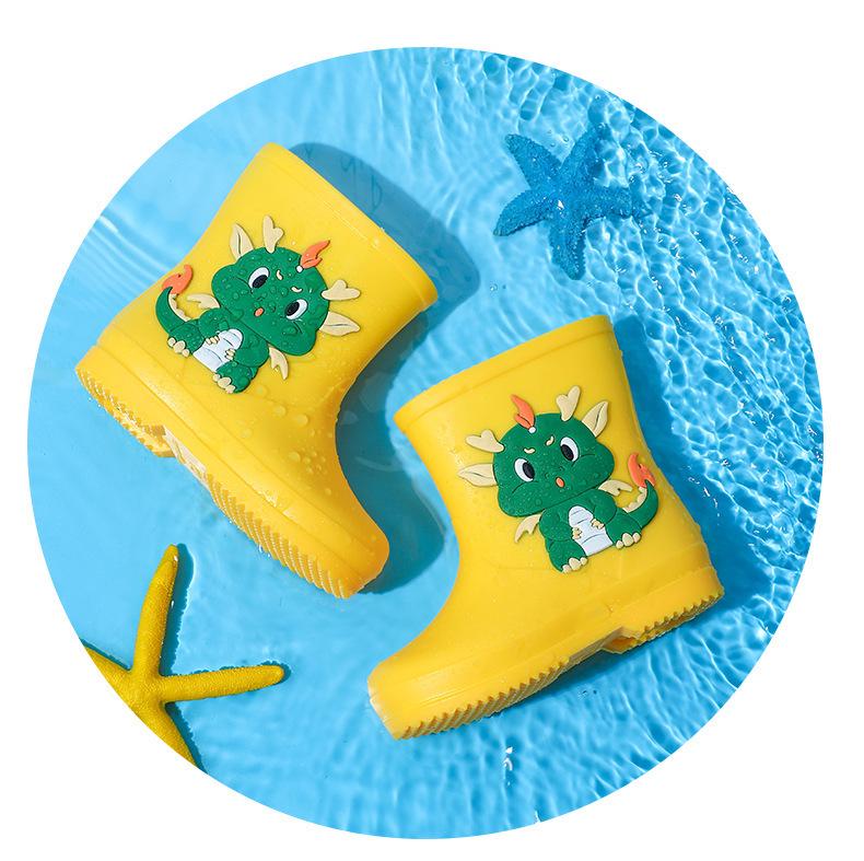 Cartoon Waterproof Unisex Toddler Rain Boots - Short Rubber Boots for Kids
