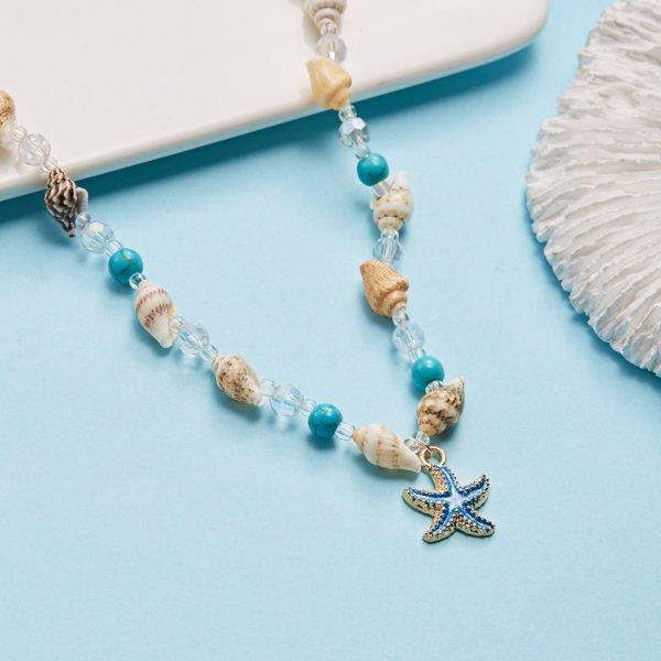 Bohemian Cowrie Shell Necklace for Women Summer Beach Choker Conch Starfish Pendant Beads Collar Boho Holiday Jewelry Gift 2026