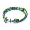 Braided Anchor Bracelet Double Layer Rope Braclet Men Adjustable Women Navy Style Nautical Adventure Accessories Students