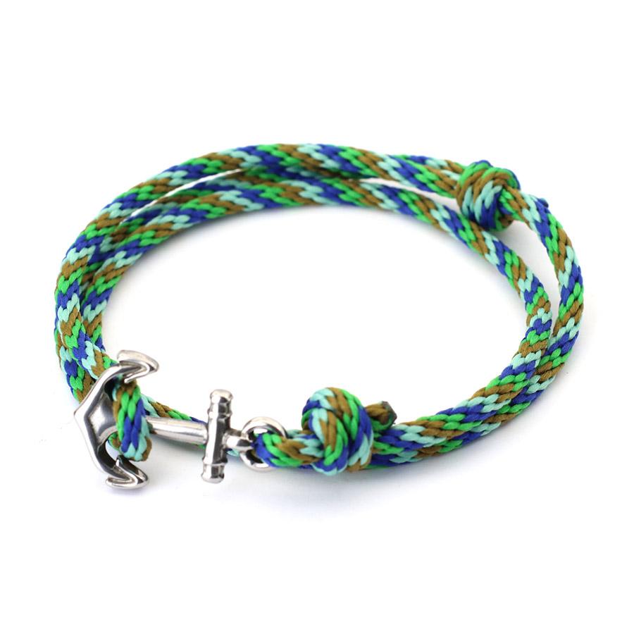 Braided Anchor Bracelet Double Layer Rope Braclet Men Adjustable Women Navy Style Nautical Adventure Accessories Students