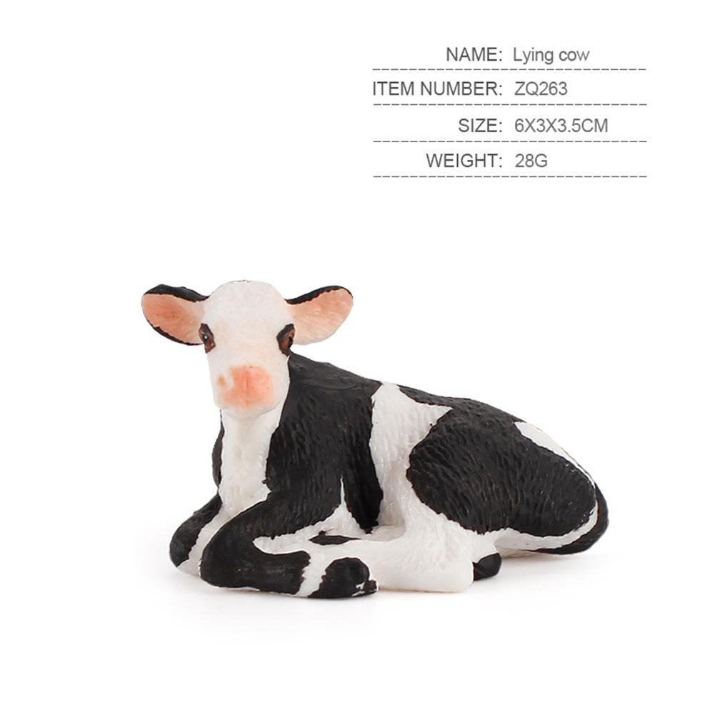 Simulation Milk Cow Action Figures Realistic Cute Farm Animals Model Ornaments For Children Collection