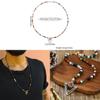 Tribal Pattern Handmade Long Pendant Necklace With Volcano Stone And Glass Beads For Daily Wear