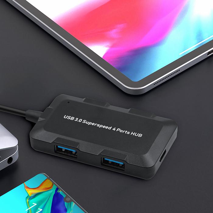 Qoltec Hub Adapter USB-C 3.1 5w1 | 4x USB 3.0 | Micro USB