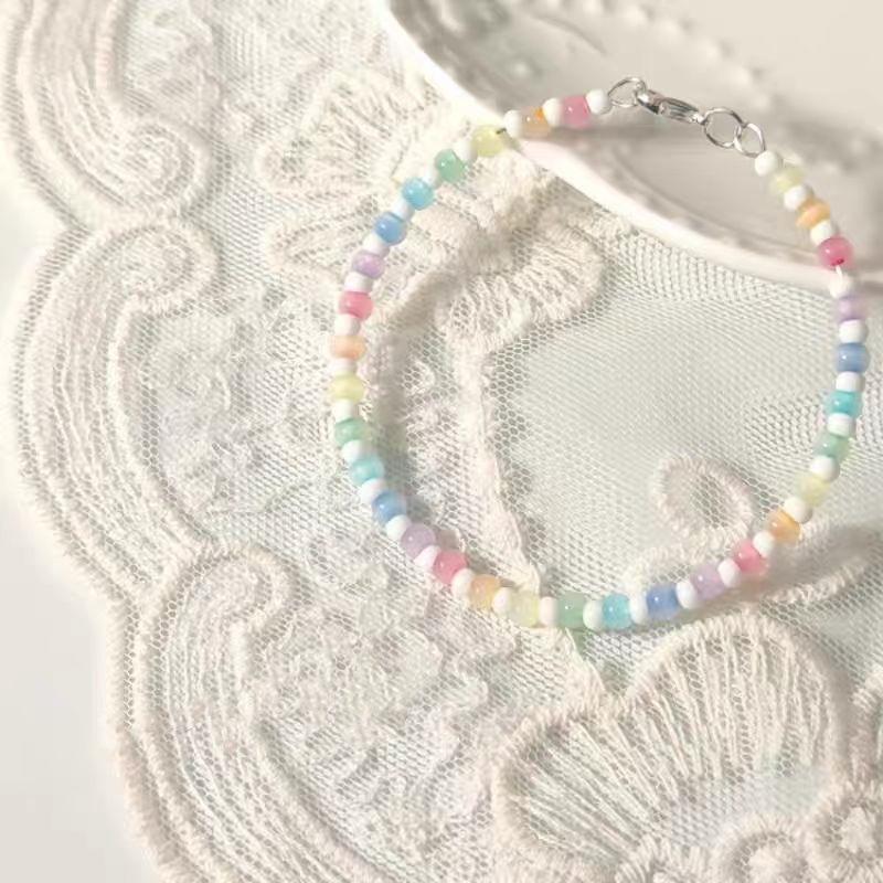 

Браслет в стиле бохо, цветной браслет из бисера для женщин и девочек, простой, милый, универсальный браслет, ювелирные изделия, аксессуары, подарки