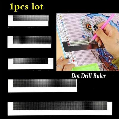 5D Point Drill Mesh Ruler Painting Accessories Storage Diamond Painting Ruler Tools Painting Tools