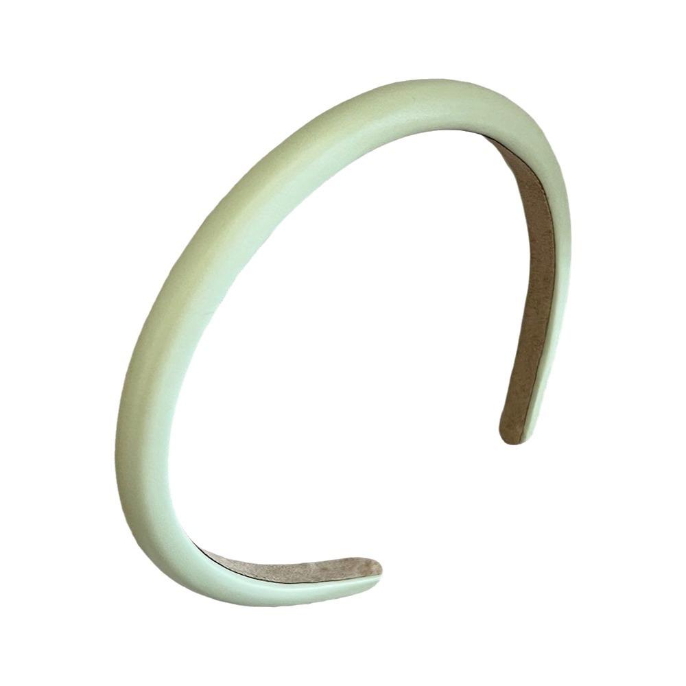 Elegant Cream Colors Women Headband Padded Korean Style Thin Headband Leather Hair Hoop Temperament Hair Band Women