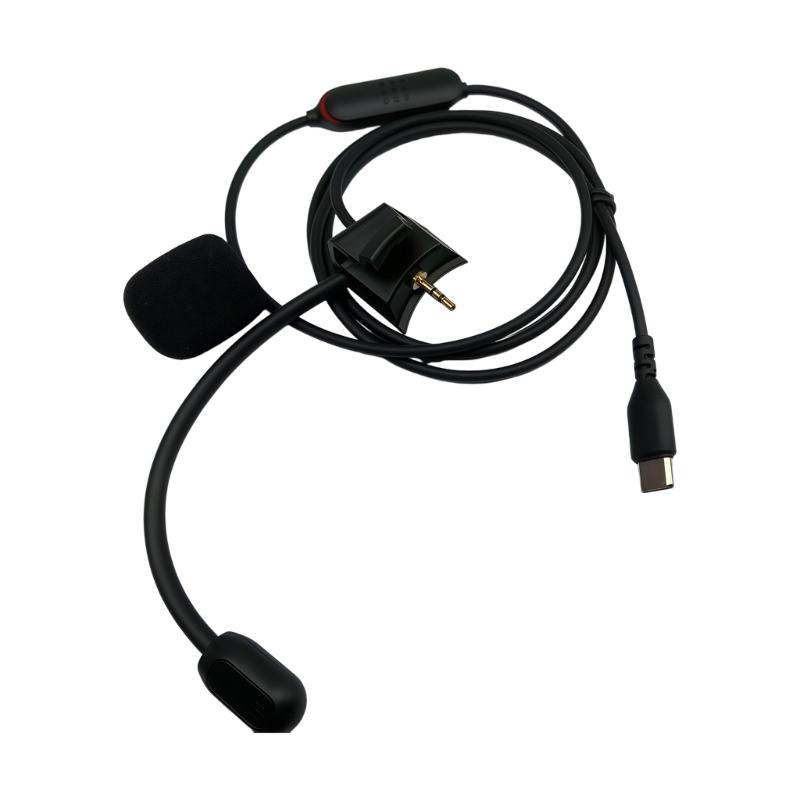 Premium Type C Music Cable With Microphone Boom For QC35 Headphones Wire 2.5mm Gold Plated Connector 1.2m/47.24in
