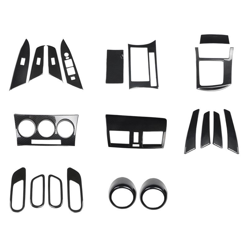 Mazda 3 (2011-2015) Karbonfaser-Innenausstattungssatz: Lenkrad-, Lüftungsschlitz-, Türgriffmodifikationen