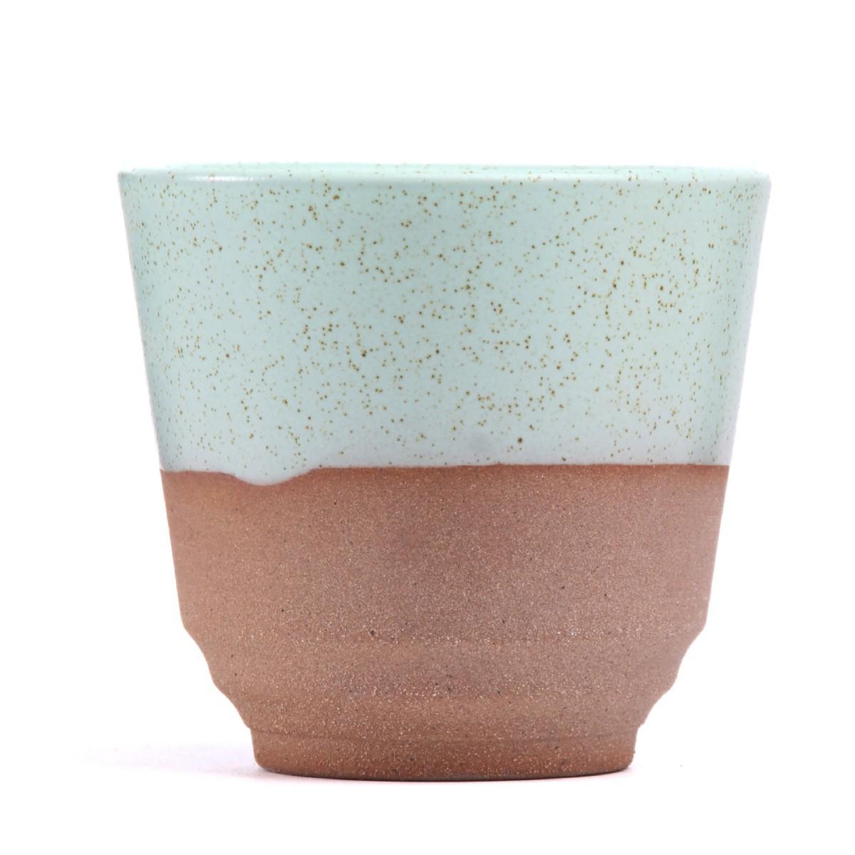 Retro Style Ceramic Coffee Cup 135ml - Kiln-Changed Design for Home & Office 135ml зелёный