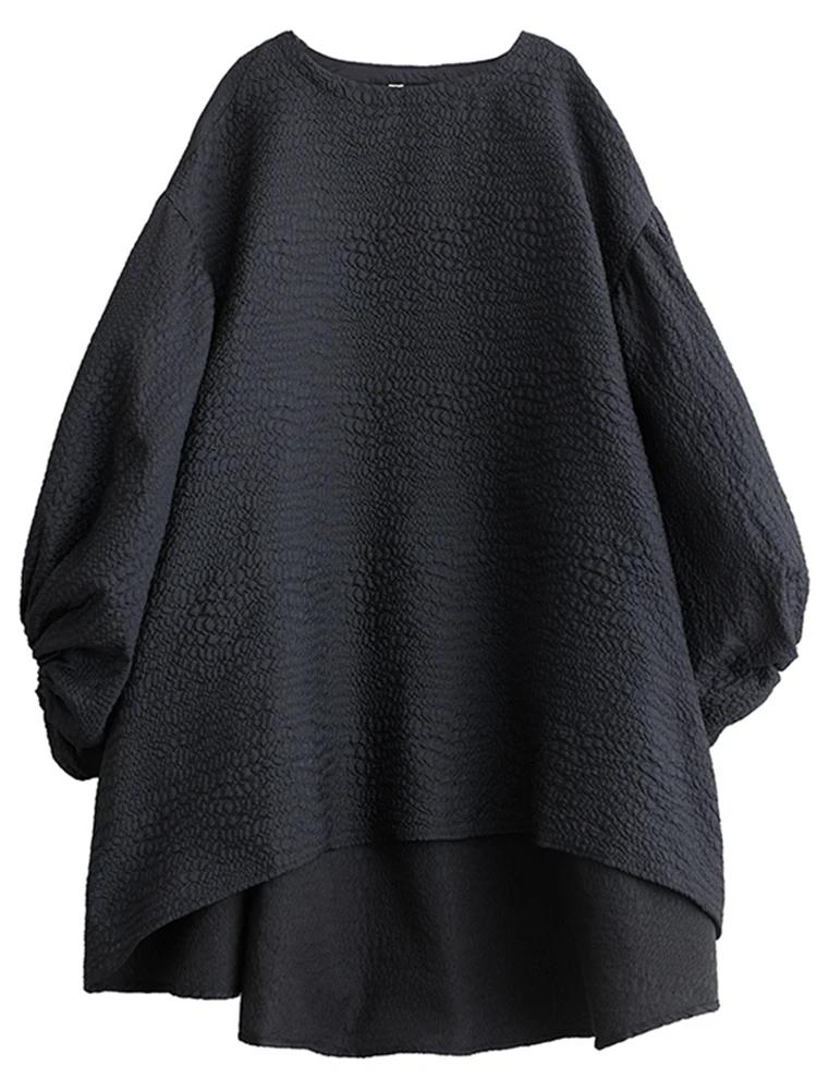 Xitao V-hals Batwing Sleeve Irregular Dress HQQ2389