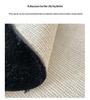 Tappeto Nero Floccato Transfrontaliero: Tappetino Antiscivolo e Resistente allo Sporco per Studio/Camera da Letto e Poggiapiedi per Soggiorno