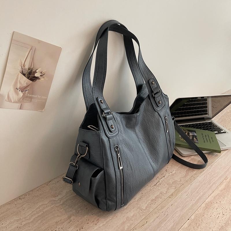 Women's PU Tote Bag Large Capacity Crossbody Bag Shoulder Bag