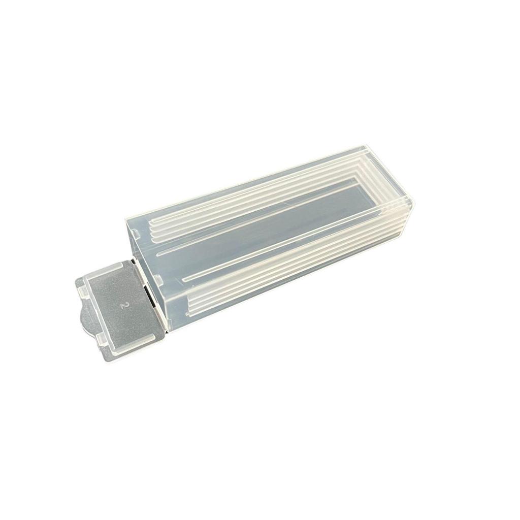 Transparent 5-Piece Plastic Slide Storage Box with Clips