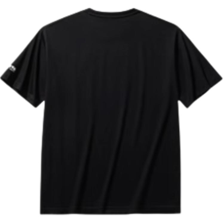 Anta Casual Simple Solid Color Round Neck Loose Short Sleeve T-Shirt Unisex Tops Black 172528117-3