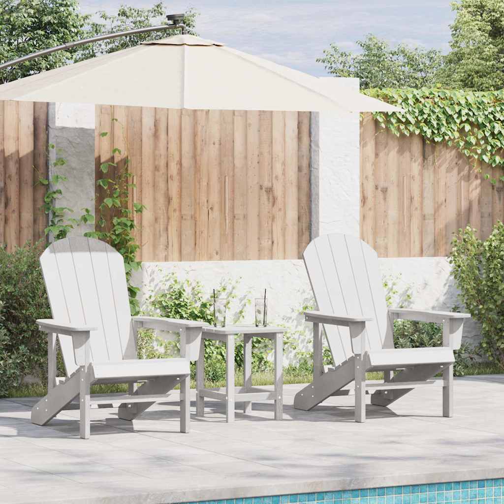 Gartenstuhl 2 Stück Weiß 82 x 74 x 92 cm Polyethylen