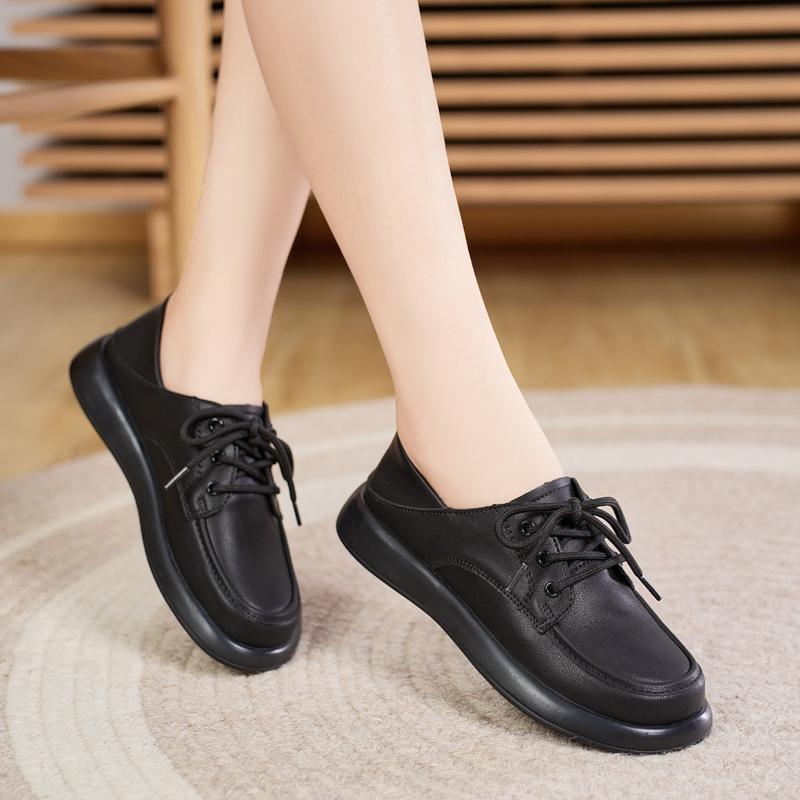 Soft-soled Black Shoes Autumn New Flat-soled Maternity Shoes Non-slip Comfortable Casual Shoes