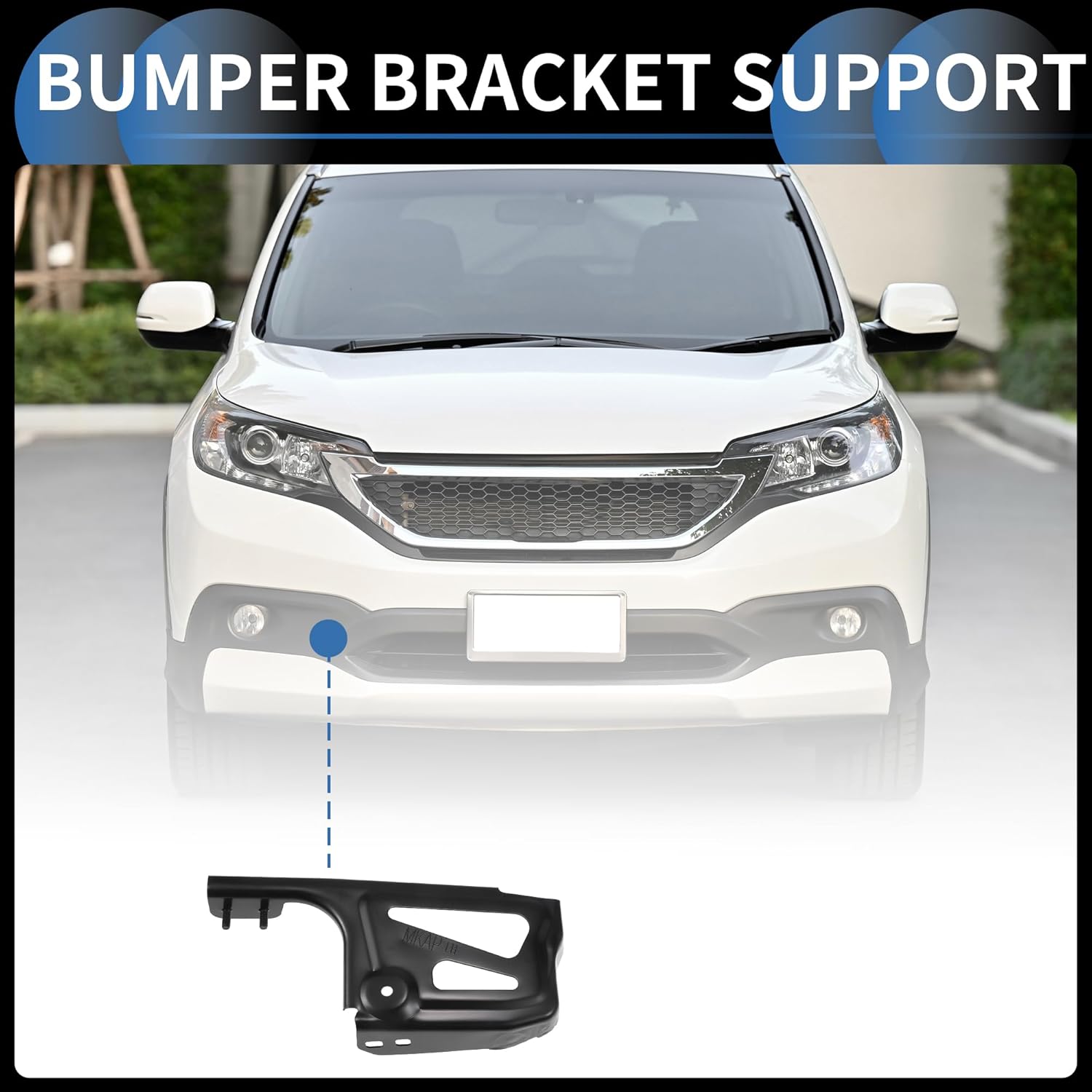 Bumper Support Bracket, Left Side Front Bumper Retainer Bracket Hold Mount No.5327404040 for Toyota Tacoma 2015-2022 ABS Black, 1 Pc