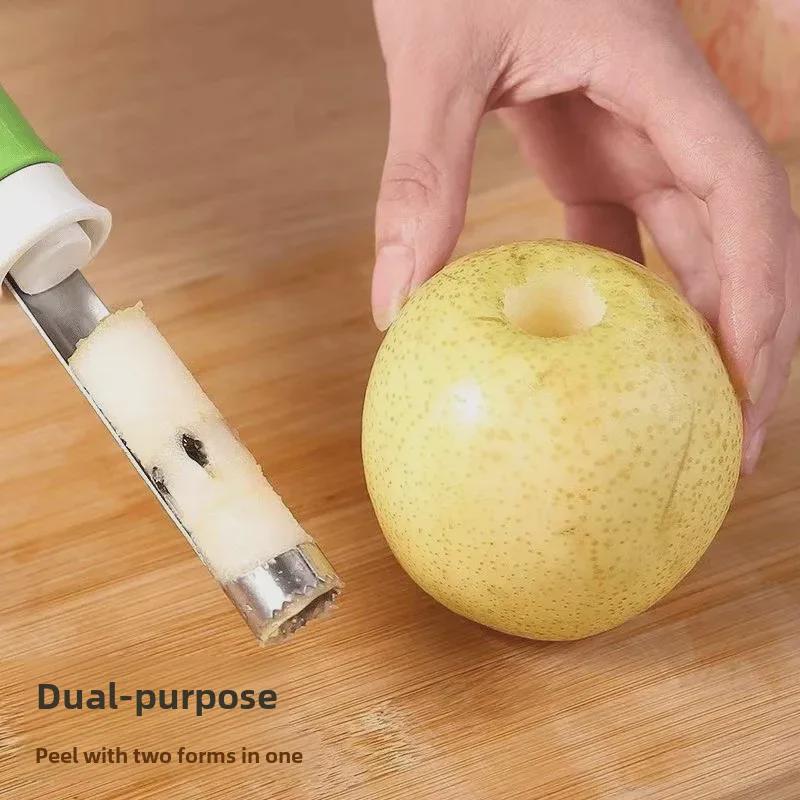 Retractable Stainless Steel Fruit Corer & Peeler for Apples and Pears