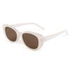 Fashion cat eye sunglasses women's square round face thin retro sunglasses men's personality TR polarized sunscreen glasses tide