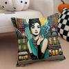Bella Copricuscino Audrey Hepburn Colazione da Tiffany Copricuscino da Divano Bottone Nascosto Poliestere Resistente Cuscino per Sedia