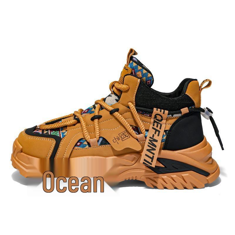 Herren High-Top Sneaker: Stilvolle Herbst/Winter Freizeitschuhe mit dicken Sohlen