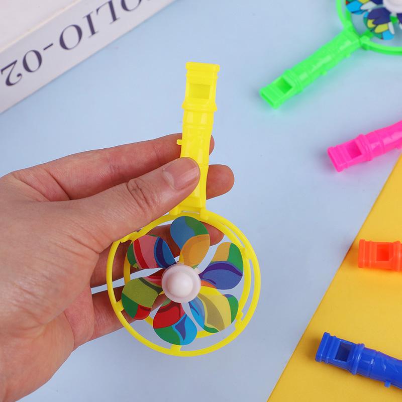 12Pcs Colorful Whistle Pinwheel Game Kids Birthday Party Favors Goodies Bag Pinata Filler Christmas Back To School Gifts