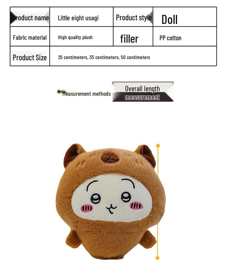 Chiikawa Capybara & Hachiware Usagi Plush Pillow - Kids' Birthday Gift