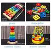 9 In 1 Wooden Montessori Toys Rattle Bell Drum Column Set Musical Instruments Sensory Early Baby Toy Toddler Education