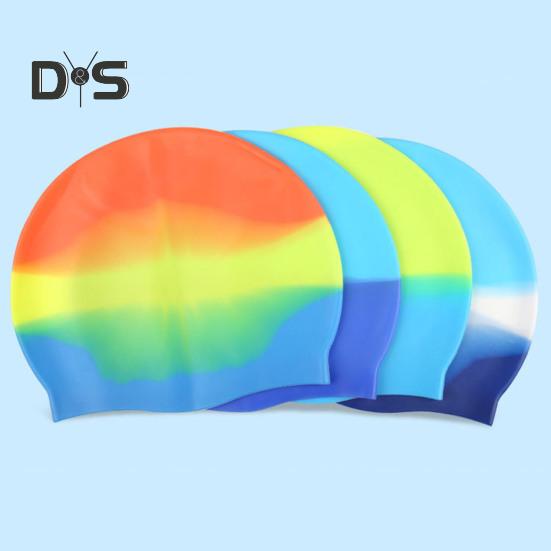 Czepek pływacki dla dorosłych silikonowy, wodoodporny, do basenu, antypoślizgowy czepek kąpielowy do długich i krótkich włosów, aby włosy pozostały suche