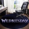 1PC Wednesday Addams Office Round Rug Perfect for Office Non-Slip Backing, Decorative Floor Mat yy250916040