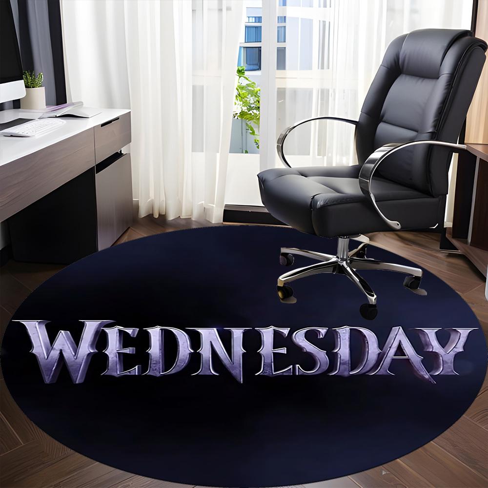 1PC Wednesday Addams Office Round Rug Perfect for Office Non-Slip Backing, Decorative Floor Mat yy250916040