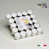 Pack 50 Units. White Candles 12g Unscented Magic Lights