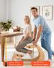 Ergonomic Kneeling Chair, Wooden Posture Knee Chair with Adjustable Thick Foam Cushions & Solid Wood Frame, Adjustable Height, Relief for Neck or Back