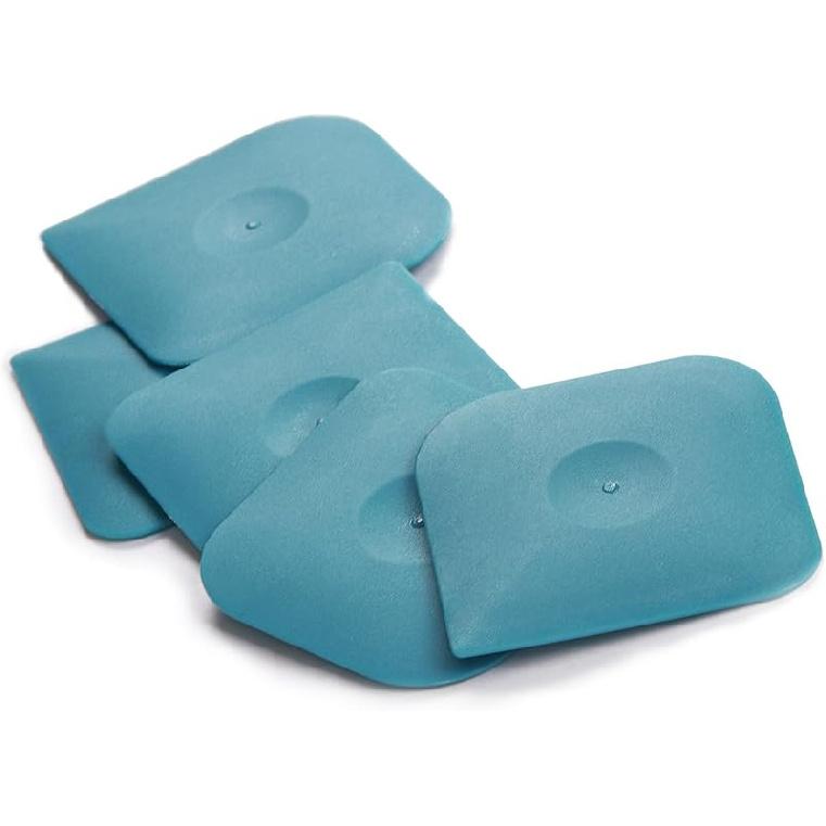 Премиальная лопатка для сковороды, скребок для посуды, набор из 5 шт. пластиковых скребков для кастрюль, скребок для еды, нейлоновый скребок, не царапающий чугунные сковороды, пластиковый скребок синий