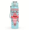 1PC Cowboy Hat Rose Valentine 750ml Color Plastic Sports Water Bottle Leakproof Flip Straw Lid Suitable for Sports Office Home Use
