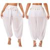 Belly Dance Pants for Women Sequined Dots Chiffon Bloomer Semi See-Though Dancewear