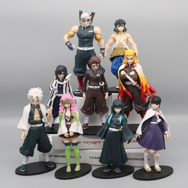 Anime Demon Slayer Kimetsu No Yaiba Figure Kamado Tanjirou Action Figure Agatsuma Zenitsu Nezuko Warrior PVC Model Toys