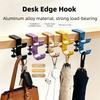 Double Hook Desk Edge Bag Hook Punch-free Hanging Handbag Holder Headphone Organizer Student Desk