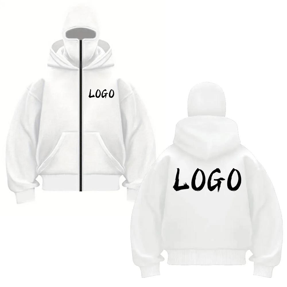 Custom Your Logo DIY Autumn Unisex Fashion Double Layer Hoodie Y2K Oversized Loose Zipper Sweatshirt Street Trend Sportswear